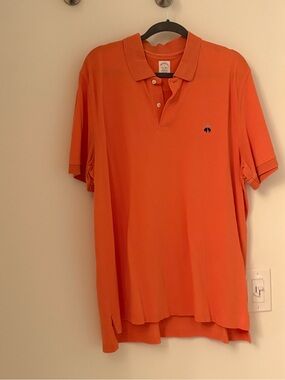 Brooks Brothers Orange Short-Sleeve Polo
